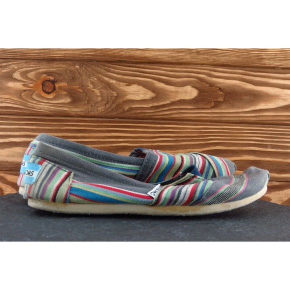 Toms Sz 7 M Multicolor Round Toe Flat Fabric - Picture 4 of 7